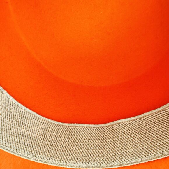 New WYETH Tenley in Orange Mohair Wool Flat Top Bucket Hat Women’s One Size main image 6